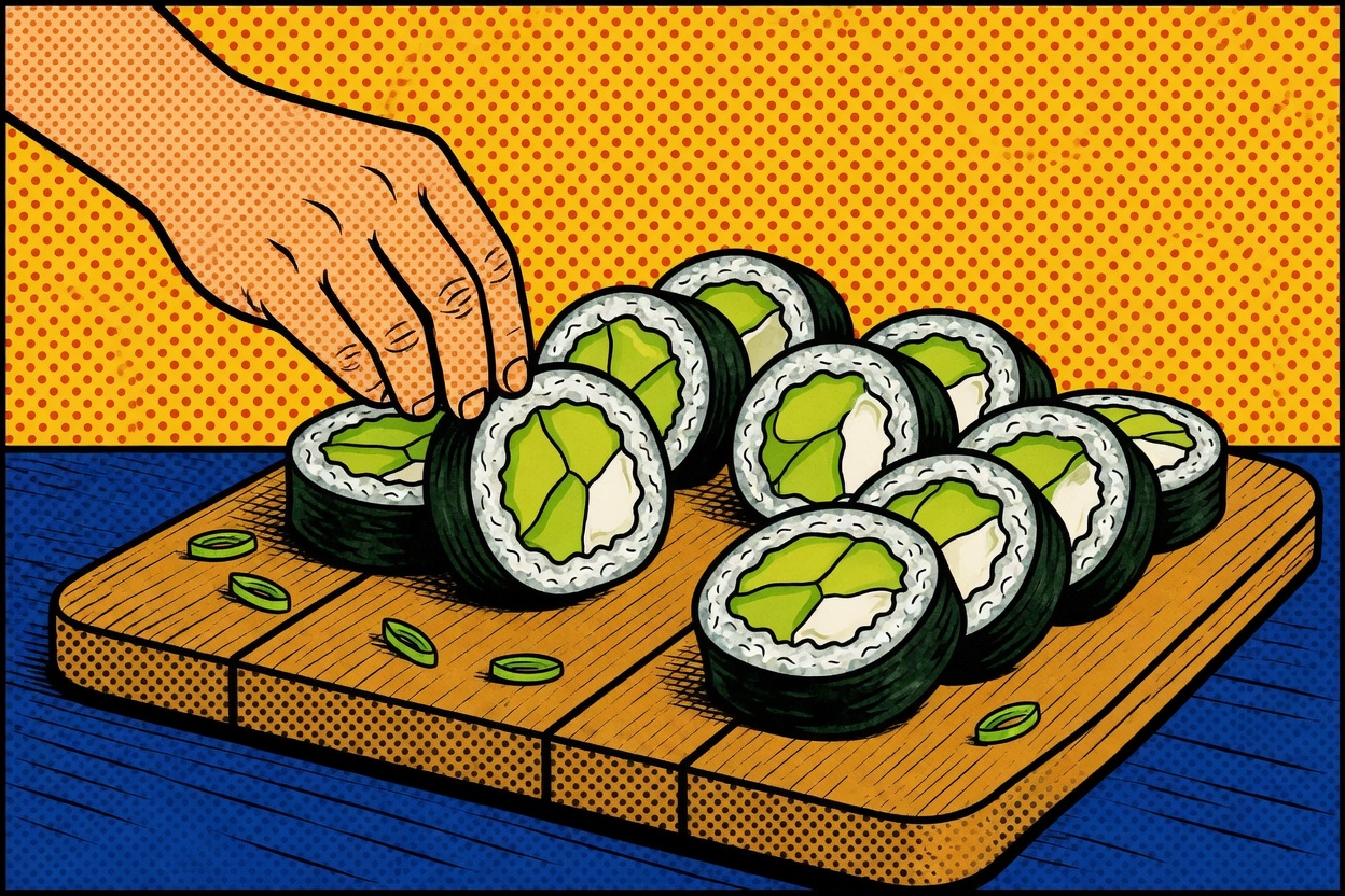 Avocado Cream Cheese Kimbap — California Crossover